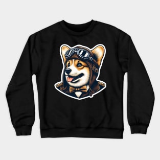 Corgi Pilot Crewneck Sweatshirt